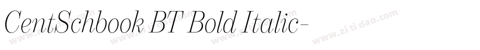 CentSchbook BT Bold Italic字体转换